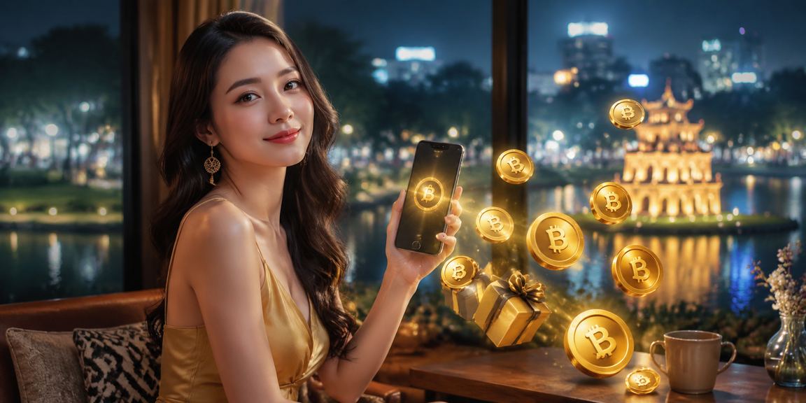 Màn hình đăng ký và ưu đãi chào mừng tại Hà Nội với ly cà phê Việt Nam