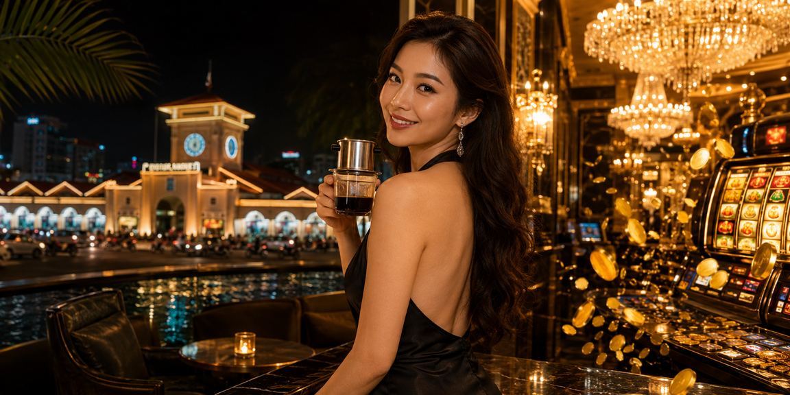Người chơi tại TP.HCM thưởng thức game slot trong quán cà phê qua bong888